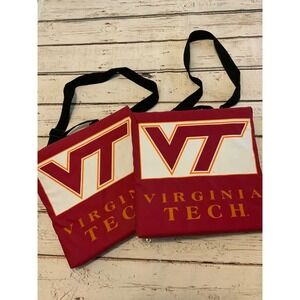 Virginia Tech Hokies Stadium Seat Cushions Set of 2 Maroon Padded VT Pockets